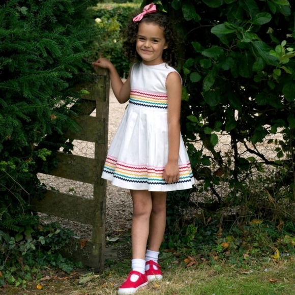 Rachel Riley Ric Rac Applique Dress Size 3Y - Picture 3 of 7